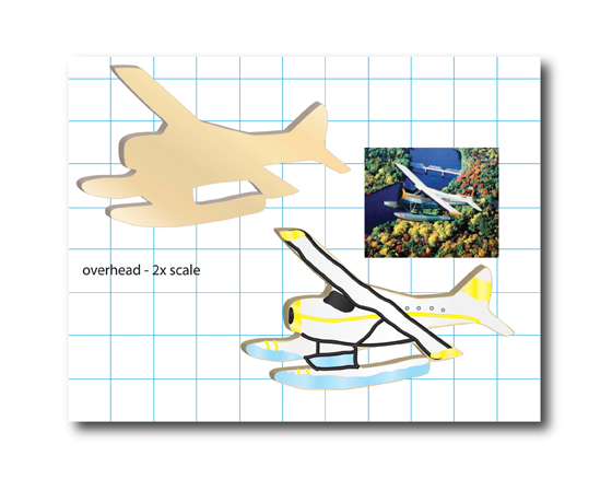 Conceptual design for a float plane cookie cutter, Seattle, WA
