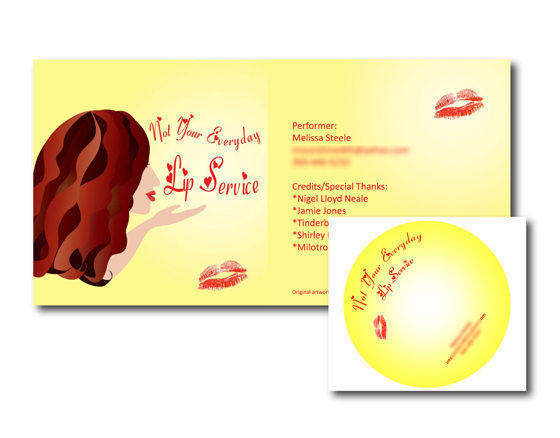 CD cover-CD label for voice-over artist, Bremerton, WA